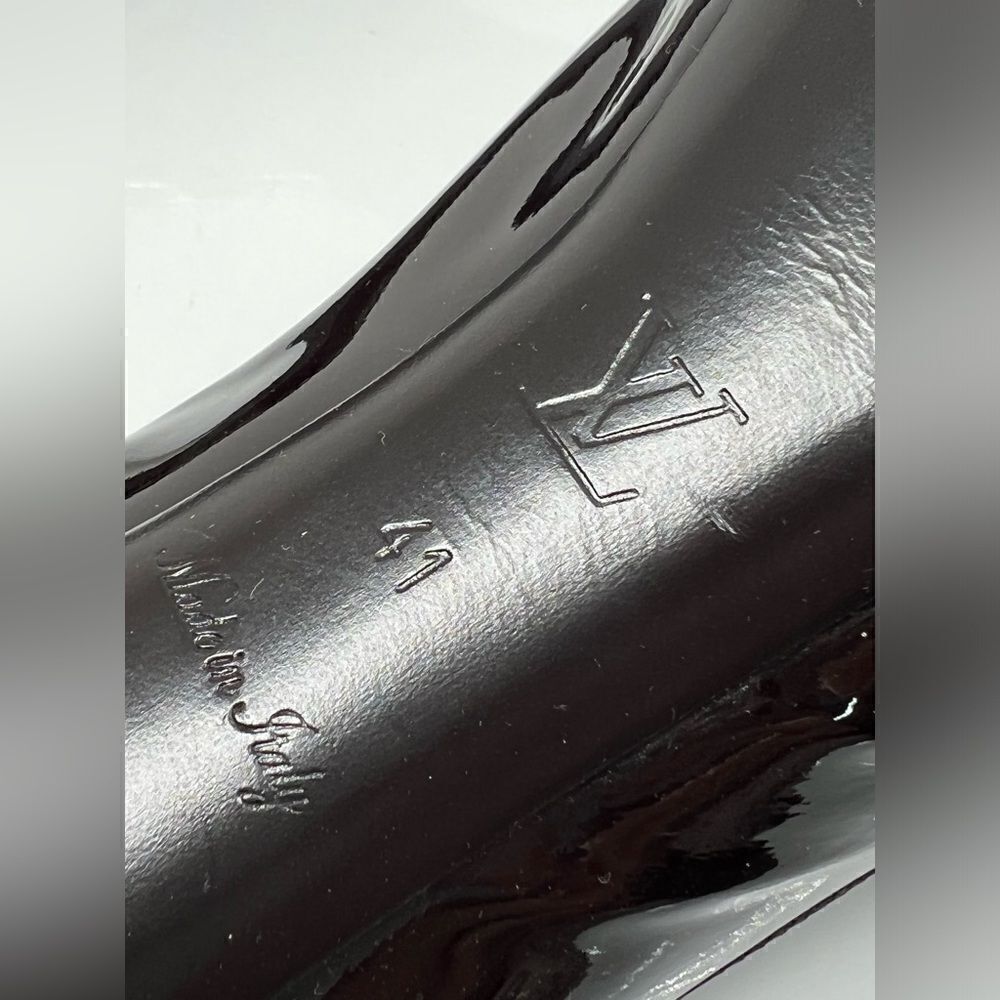 Louis Vuitton Brown Patent Leather Valentine Peep Toe Pumps Size 41 - Picture 13 of 13